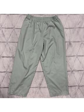 Alfred Dunner Women's Light Green Relaxed Fit Pants Size 18 Polyester